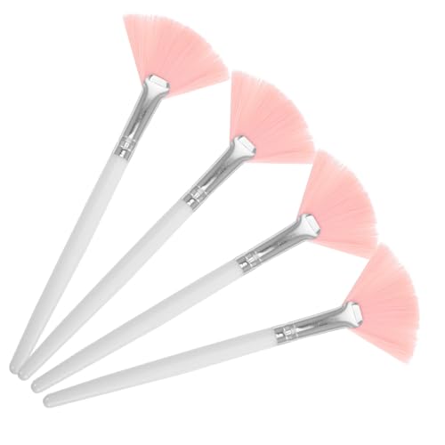 DONFAMDS 4stücke Fächerpinsel Kosmetikpinsel Make-up Gesichtspuder Und Highlighter Weiche Dichte Nylonhaare Für Präzises Konturieren Und Verblenden Frauen Und Mädchen von DONFAMDS