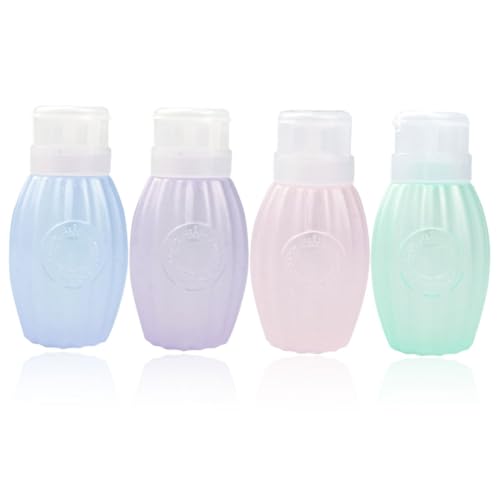 DONFAMDS 4stücke Leere Pumpe Flaschen Wiederverwendbar Für Nagellackentferner Make-up-entferner Toner Aus Robustem Kunststoff Einfach Zu Verwenden von DONFAMDS