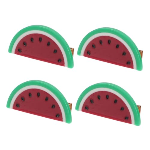 DONFAMDS 4stücke Wassermelonen Haarnadeln Cartoon Obst Haarspangen Kleine Haarklammern Seitenclips Für Mädchen Haarschmuck Sommerparty Accessoires von DONFAMDS