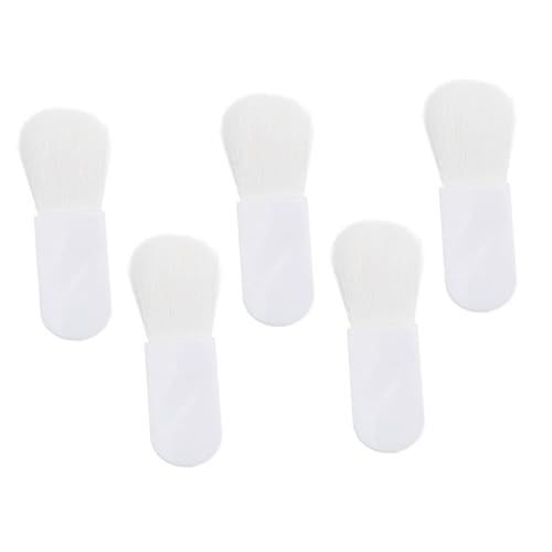 DONFAMDS 5 Stück Teiliges Mini Make Up Pinselset Weiß Flach Weiche Kosmetik Pinsel für Blush Puder Gesicht Ergonomischer Kurzer Griff Tragbar für Frauen Unterwegs von DONFAMDS
