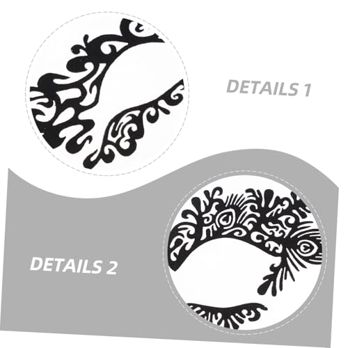 DONFAMDS 5 Stück Teiliges Temporäres Eyeliner Tattoo Spitzen lace design Hautfreundlich Geruchlos für Karneval Maskerade Halloween Kostüm Theater make up von DONFAMDS
