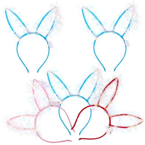 DONFAMDS 5stücke Teiliges Leuchtendes Hasenohren-haarband Partys Kuschelige Kopfbedeckung Für Cosplay Halloween Und Festlichkeiten in Bunten Farben DONFAMDS 5stücke Teiliges Leuchtendes Hasenohren-haarband Partys Kuschelige Kopfbedeckung Für Cosplay Halloween Und Festlichkeiten in Bunten Farben von DONFAMDS