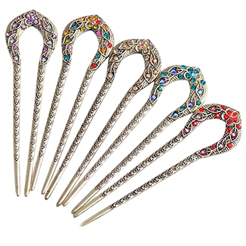 DONFAMDS 5stücke u Form Haarnadeln Strass Haar Gabeln Für Frauen Mädchen Haar Zubehör Mit Kristallen Haarschmuck Für Dutt Und Lange Haare DONFAMDS 5stücke u Form Haarnadeln Strass Haar Gabeln Für Frauen Mädchen Haar Zubehör Mit Kristallen Haarschmuck Für Dutt Und Lange Haare von DONFAMDS