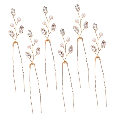 DONFAMDS 6 Stück Haarnadeln mit Perlen und Braut Haarschmuckstücke für Hochzeiten Einzigartige Haaraccessoires für Damen Besondere Anlässe von DONFAMDS