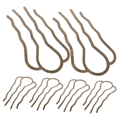 DONFAMDS 6 Stück Metall U-förmige Haarnadeln Französische Haargabeln Styling-haarnadeln Für Frauen Dunkelbronze-set von DONFAMDS