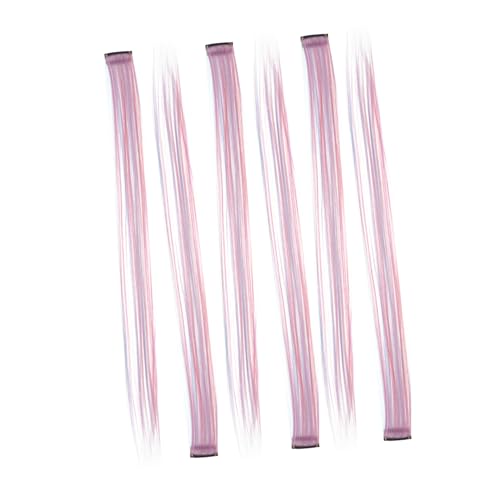 DONFAMDS 6 Stück Teiliges Farbige Clip In Haarverlängerungen für Damen Strapazierfähige Synthetische Haarteile für Langes Glattes Haar Einfach Anzubringen für Besondere Anlässe DONFAMDS 6 Stück Teiliges Farbige Clip In Haarverlängerungen für Damen Strapazierfähige Synthetische Haarteile für Langes Glattes Haar Einfach Anzubringen für Besondere Anlässe von DONFAMDS