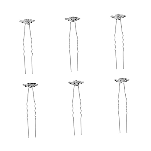 DONFAMDS 6stücke Handgemachte Schneeflocken Haarspangen u Form Haarnadeln Schmuck Zubehör Für Hochzeit von DONFAMDS