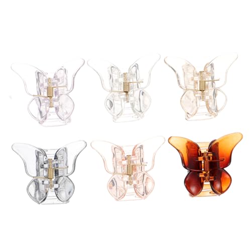 DONFAMDS 6Stücke Schmetterlings Haarklauenclips für Damen Transparente Haarklammern Verschiedenen Farben Nebelblau Transparent DONFAMDS 6Stücke Schmetterlings Haarklauenclips für Damen Transparente Haarklammern Verschiedenen Farben Nebelblau Transparent von DONFAMDS