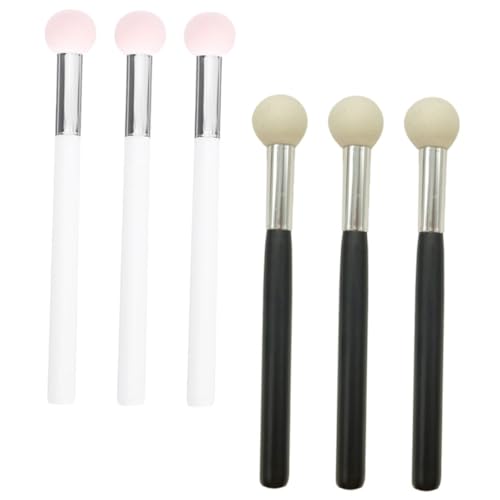 DONFAMDS 6stücke Schminkpinsel Mit Schwammköpfen Concealer-schwammkopf Make-up-tools Für Damen Kosmetik Zubehör Trocken-nass-kosmetik Detail Make-up Schwämme von DONFAMDS
