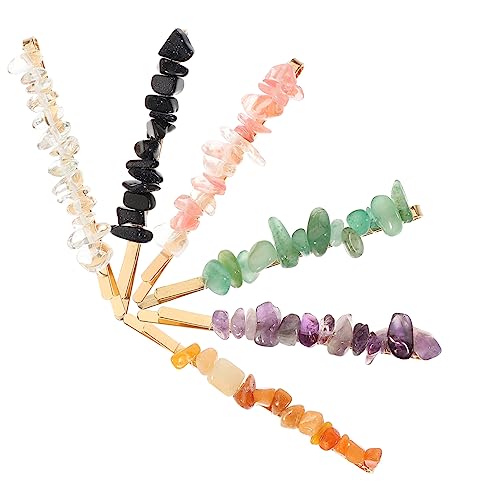 DONFAMDS 6stücke Teiliges Haarnadeln Mit Naturstein-dekor Für Damen Stilvolle Bobby Clips Für Verschiedene Frisuren Langlebige Haarspangen in Bunten Farben Für Alltag Und Besondere Anlässe DONFAMDS 6stücke Teiliges Haarnadeln Mit Naturstein-dekor Für Damen Stilvolle Bobby Clips Für Verschiedene Frisuren Langlebige Haarspangen in Bunten Farben Für Alltag Und Besondere Anlässe von DONFAMDS