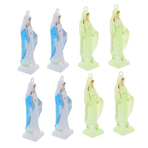 DONFAMDS 8stücke Leuchtender Schlüsselanhänger Mit Glocke Religiöser Katholischer Tauf-schlüsselanhänger Jesus Unsere Liebe Frau Für Taschen Und Handtaschen von DONFAMDS