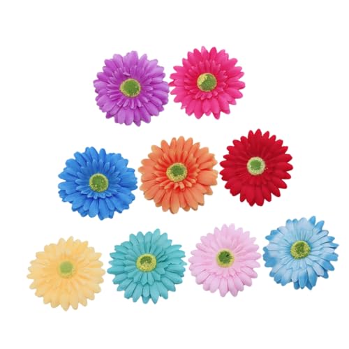 DONFAMDS 9stücke Teiliges Blumen-haarclips Aus Chrysanthemen-design Für Damen Haarschmuck-accessoires Bunten Farben Für Hochzeiten Partys Oder Alltag von DONFAMDS