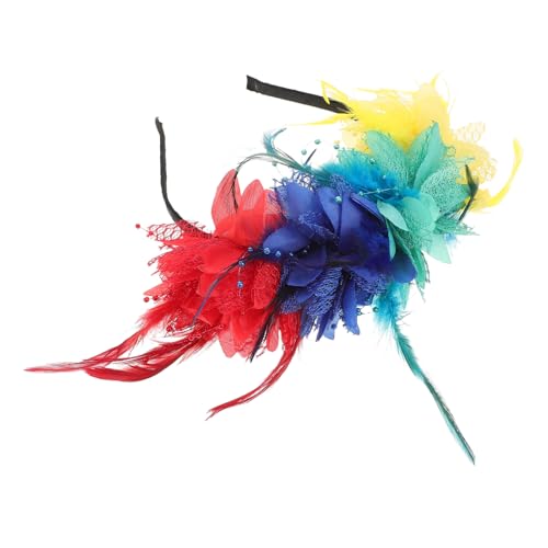 DONFAMDS Blumen Und Feder-haarreif Für Partys Hochzeiten Und Fotos Leicht Und Komfortabel Stilvolles Accessoire Mit Trendigem Design Für Damen Und Mädchen von DONFAMDS