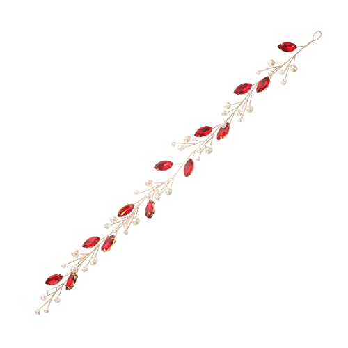 DONFAMDS Braut Haarband mit Roten Glasperlen Weichem Schmuckband Handgefertigtes Hochzeitsaccessoire für Braut und Festliche Anlässe Bequem und Modisch DONFAMDS Braut Haarband mit Roten Glasperlen Weichem Schmuckband Handgefertigtes Hochzeitsaccessoire für Braut und Festliche Anlässe Bequem und Modisch von DONFAMDS