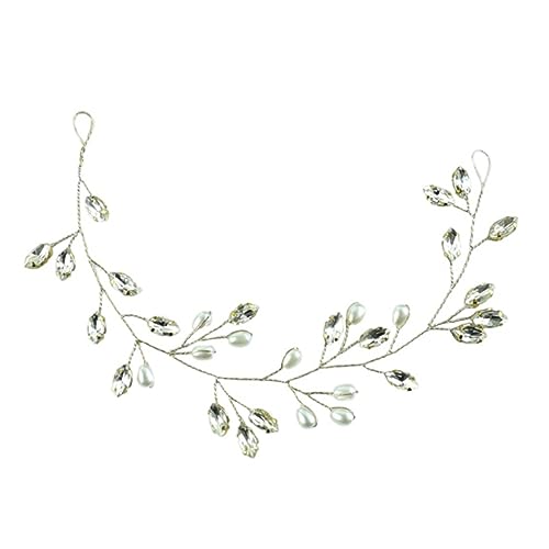 DONFAMDS Braut Haarschmuck Perlen und Haarranke Handgefertigt Eleganter Hochzeitsschmuck für Damen Hochzeitsfeier Brautaccessoire Goldfarben von DONFAMDS