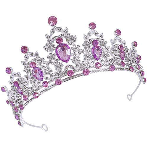 DONFAMDS Braut Tiara Krone Haarschmuck Silber Barockstil Eleganter Kopfschmuck für Hochzeit Geburtstagsfeier und Besondere Anlässe von DONFAMDS