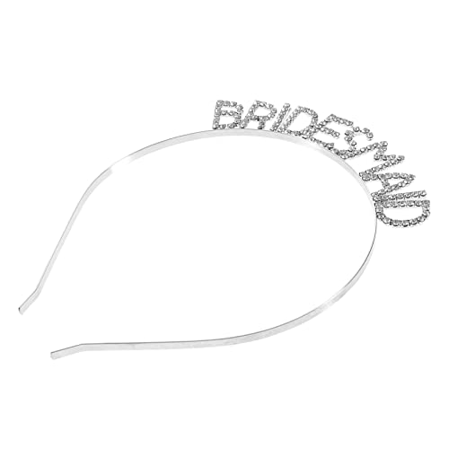 DONFAMDS Brautjungfer Haarband mit Strasssteinen Accessoire für Hochzeitsfeiern und Partys Passend für Damen Buchstabendesign von DONFAMDS