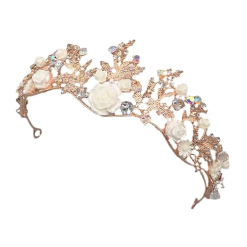 DONFAMDS Chic Strasskrone Tiara für Brautkleider Glänzende Hochzeitskrone aus Legierung Haarschmuck für Damen Vielseitig Einsetzbar für Hochzeiten Tanzpartys und Besondere Anlässe von DONFAMDS