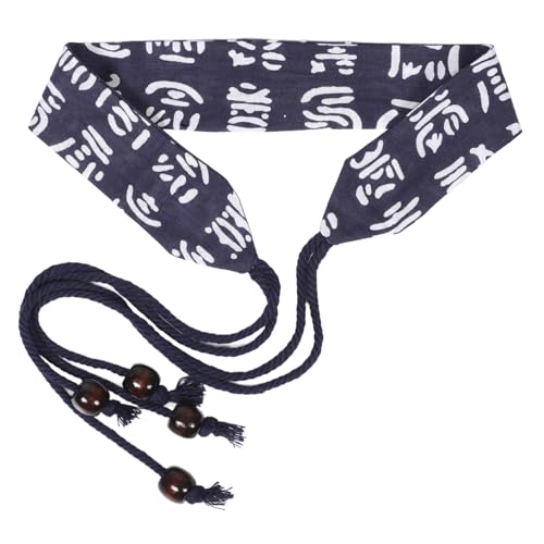 DONFAMDS Chinesisches Hanfu Stirnband Baumwolle Leinen Sportliches Haarband Verstellbar Atmungsaktiv Für Cosplay Traditionelle Kostümaccessoire Unisex von DONFAMDS
