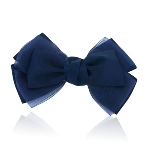 DONFAMDS Damen Haarklammer aus Langlebiger Seide mit Zartem Dunkelblauem Schleifen Design Bowknot Haarclip Modisch für Frauen und Mädchen Vielseitig Tragbar Haar Haarband oder Hut DONFAMDS Damen Haarklammer aus Langlebiger Seide mit Zartem Dunkelblauem Schleifen Design Bowknot Haarclip Modisch für Frauen und Mädchen Vielseitig Tragbar Haar Haarband oder Hut von DONFAMDS