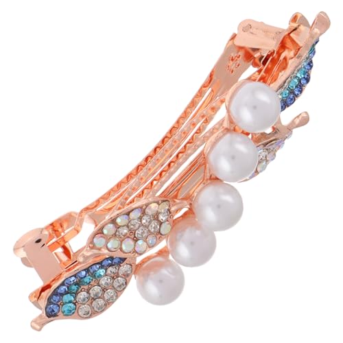 DONFAMDS Butterfly Haarklammer Mit Strasssteinen Große Haarspange Für Hochzeiten Elegantes Accessoire Für Damen Geeignet Für Dickes Und Feines Haar Perlenblau von DONFAMDS