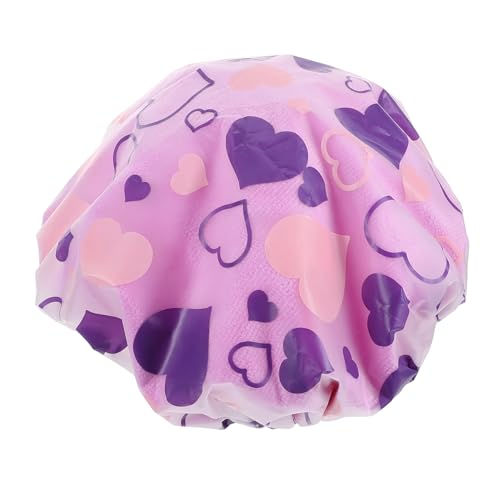 DONFAMDS Duschhaube Haartrockenhaube Trockenhaarkappe Druck Fön Kappe Damenhüte Mode Saunahut Handtuch Für Lockiges Haar Haartuch Für Lockiges Haar Violet Eva von DONFAMDS