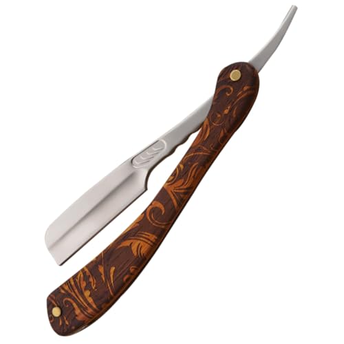 DONFAMDS Edelstahl Rasiermesser Vintage Klappbar Ergonomisch für Präzises Rasieren Herren Rasierer Rasierklinge Halter für Zuhause und Barbierbedarf von DONFAMDS