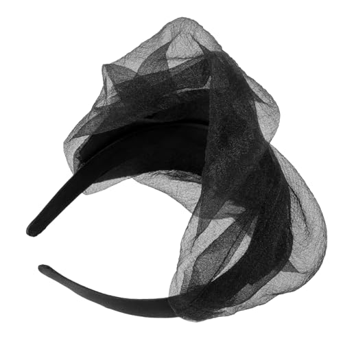 DONFAMDS Elegantes Gauze Stirnband Damen Fascinator Kopfschmuck Vintage Haarschmuck für Hochzeit Party und Alltag Bequemes Design Langlebiges Material für Festliche Anlässe von DONFAMDS