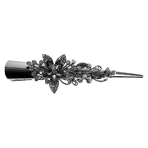 DONFAMDS Metall Entenschnabel Haar Clip mit Strass Glänzende Haarspange für Krokodilklemme Elegant für Party Alltag von DONFAMDS