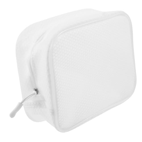 DONFAMDS Eva wasserdichte Aufbewahrungstasche Tragbare Reisekosmetiktaschen Toilettenartikel Organizer Damen Schminktasche Kosmetiktasche Make-up-etui Platz Für Utensilien Weiß von DONFAMDS