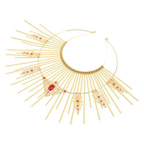 DONFAMDS Gelber Sonnenkranz Haarreif Damen Eleganter Stirnband Filigraner Kopfschmuck für Party Kostüm und Festliche Anlässe Praktischer DIY Haarschmuck von DONFAMDS