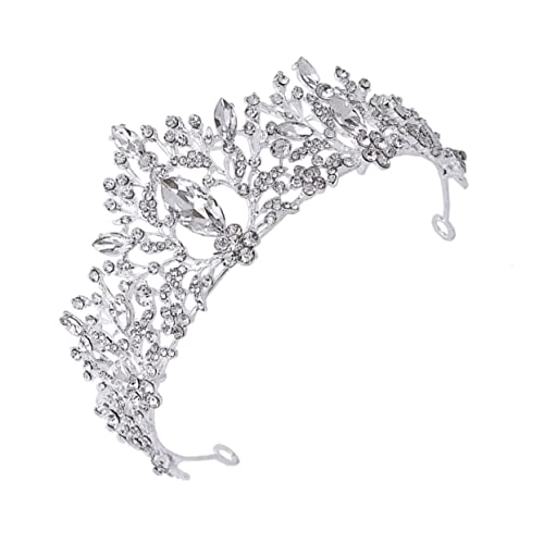 DONFAMDS Glänzende Tiara für Hochzeit Krone Brautkleid Kopfschmuck mit Design Langlebig und Praktisch für Hochzeiten Partys Fotokünstler und Besondere Anlässe von DONFAMDS