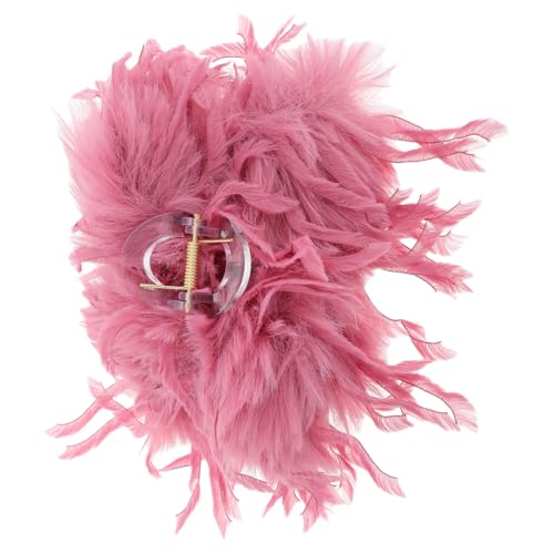 DONFAMDS Große Flauschige Haarklammer Aus Kunstfell Für Damen Rutschfeste Haarklammer Für Dickes Haar Weiche Haarspangen Als Haarstyling-zubehör von DONFAMDS