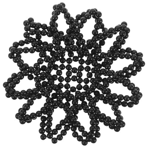 DONFAMDS Haarnetz Gehäkelt Mit Perlen Für Tanzdutts Haarschmuck Perlen Für Mädchen Elastisch Für Haarknotenhalter Aufführungen Und Alltag von DONFAMDS