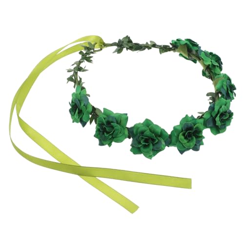 DONFAMDS Haarband mit Blumenkranz für Damen Patrick Day Kopfbedeckung Leichtes und Bequemes Haarschmuck Accessoire für Irische Festivals und Partys Realistische Blumenelemente von DONFAMDS