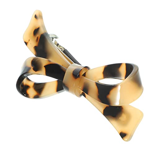 DONFAMDS Haarclip Schleife für Damen Minimalistisches Haaraccessoire mit Federclip für Haartypen für Pferdeschwanz und Halb Dutt Leicht und Komfortabel Acetat Gefertigt von DONFAMDS