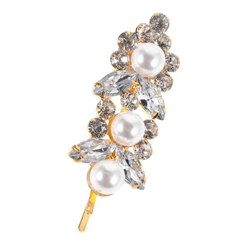 DONFAMDS Haarnadel Vintage Haarspangen Perlen-Haarspangen für Mädchen Braut-Clip Haarspange Perle Perlbarretts Haarschmuck für die Hochzeit Haarschmuck für die Braut Legierung Golden von DONFAMDS