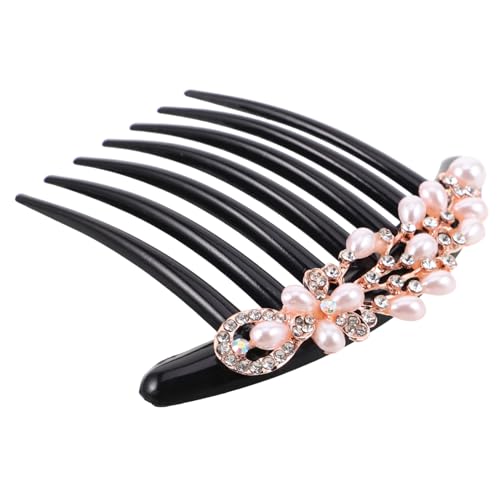 DONFAMDS Perlen-haarkamm Mit Strasssteinen Dekorativer Haarkamm Für Hochzeit Für Frauen Und Mädchen Faux-perlen-haar-accessoire Für Verschiedene Frisuren von DONFAMDS