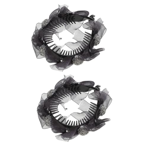 DONFAMDS Hochwertige Ponytail Haarklammer mit Schleifen Design aus Weichem Netzstoff Rutschfester Haarklammer für Hohe Vielseitige Haaraccessoires für Damen für Verschiedene Anlässe von DONFAMDS