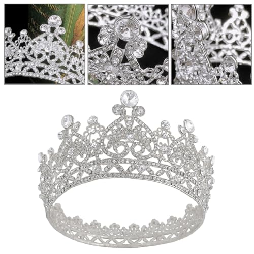 DONFAMDS Hochwertiges funkelndes Haarreif Brautkrone Silber Damen Haarschmuck für Hochzeit Party Festliches Accessoire für Brautjungfern Mädchen von DONFAMDS