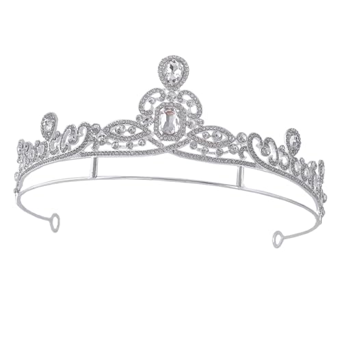 DONFAMDS Hochzeitskrone Tiara für Damen Krone Haarschmuck für Braut und Abschlussball Funkelndes Design Festliche Anlässe von DONFAMDS