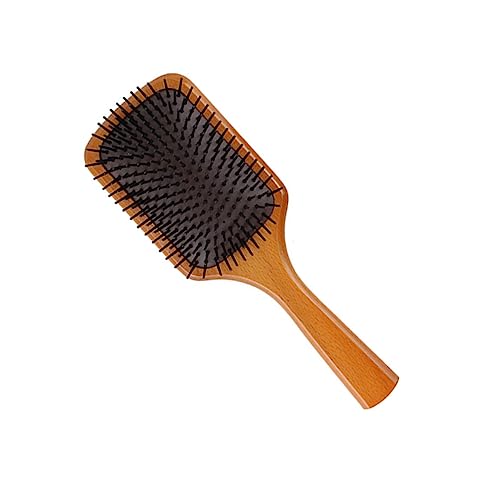 DONFAMDS Holz Haarbürste mit Luftkissen Paddle Styling Kamm mit Massagefunktion Sanftes Entwirren und Kopfmassage Antistatisch Große Geeignet für Haartypen Damen und Herren von DONFAMDS