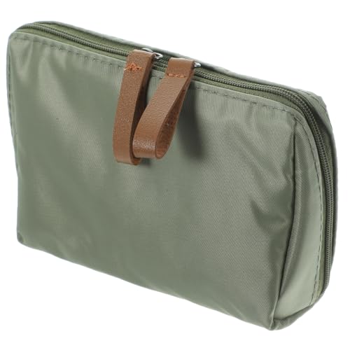 DONFAMDS Kosmetiktasche Damen Tragbare Make up Tasche Reise Schminktasche Leichtes Strapazierfähiges Material Kompakter Kosmetik Organizer für Alltag Urlaub und Business Grüner Mini von DONFAMDS