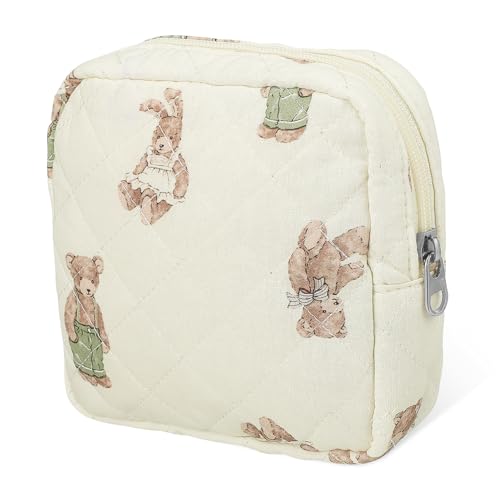 DONFAMDS Kosmetiktasche Zeitraum Tasche süße Kulturtasche Kulturbeutel für Mädchen Make-up Organisationskoffer Reißverschlussbeutel Make-up-Pinseltasche mit Reißverschluss Polyester von DONFAMDS