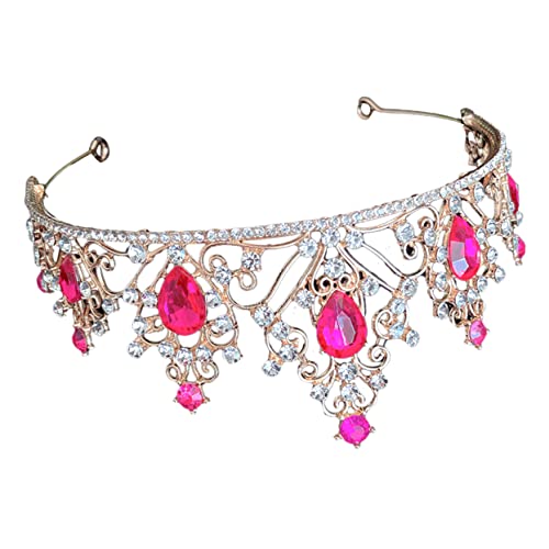 DONFAMDS Kristallkrone Braut Tiara Strass Prinzessin Damen Haaraccessoire für Hochzeit Party Geburtstag Festzug von DONFAMDS