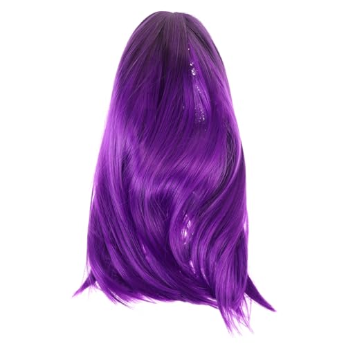 DONFAMDS Perücke Bob Damen Farbverlauf Kunsthaar Kurz Glatt Perücken Cosplay Atmungsaktiv Bequem Tragbar Wiederverwendbar Waschbar Perücke Bob Damen Farbverlauf von DONFAMDS