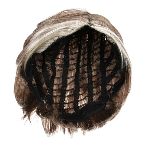 DONFAMDS Kurze Perücke Für Männer Glattes Haarteil Dekorativ Netz-perückenabdeckung Kunsthaar Included Waschbar Mit Kaltem Oder Warmem Wasser Cosplay-partys von DONFAMDS