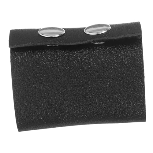 DONFAMDS Leder Haargummis Für Mädchen Stilvolle Bequeme Pferdeschwanzhalter Aus Hochwertigem Leder Für Dickes Haar Für Jede Gelegenheit Schwarz Zufällige Knopf-farbe von DONFAMDS