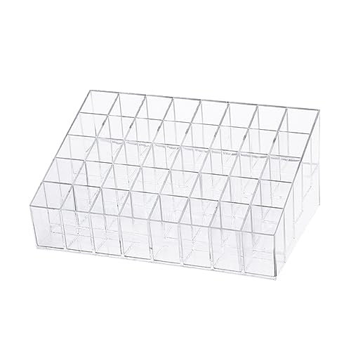 DONFAMDS Lippenstiftständer Mit Fächern Für Nagellack Und Lipgloss Organizer Rack Zum Aufbewahren Von Kleinen Kosmetikartikeln von DONFAMDS