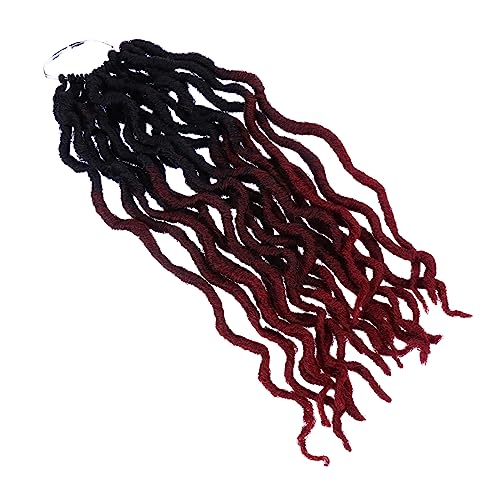 DONFAMDS Lockige Göttin Locs Häkeln Zöpfe Perücke Synthetisches Haar Natürlicher Look für Frauen Haarverlängerung für Alltag und Besondere Anlässe von DONFAMDS